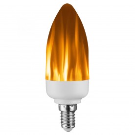 Bec LED, efect de flacara, E14 - LF 2/14